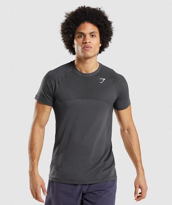 Gymshark Apex Seamless Muške T Shirts Crne Sive Crne | HR 2386OKI